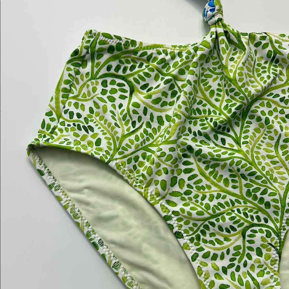 Solid & Striped The Bailey Swimsuit One Piece Knot Blue Green Floral Small - Picture 8 of 15
